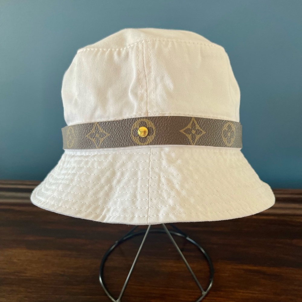 Upcycled Classic White Bucket Hat